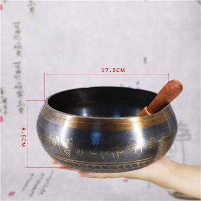 Tibetan Copper Singing Bowl Set – Handcrafted Yoga & Meditation Tool