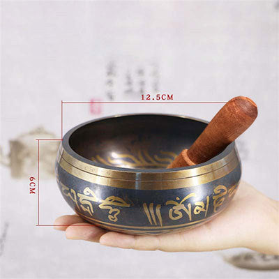 Tibetan Copper Singing Bowl Set – Handcrafted Yoga & Meditation Tool