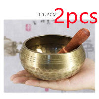 Tibetan Copper Singing Bowl Set – Handcrafted Yoga & Meditation Tool