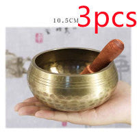 Tibetan Copper Singing Bowl Set – Handcrafted Yoga & Meditation Tool