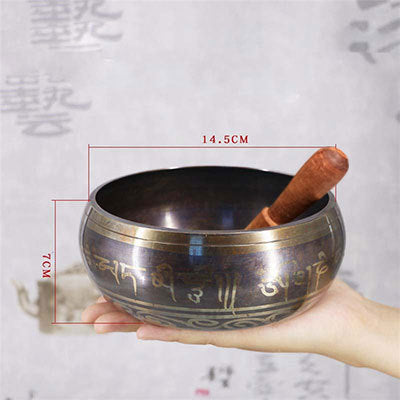 Tibetan Copper Singing Bowl Set – Handcrafted Yoga & Meditation Tool