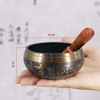 Tibetan Copper Singing Bowl Set – Handcrafted Yoga & Meditation Tool