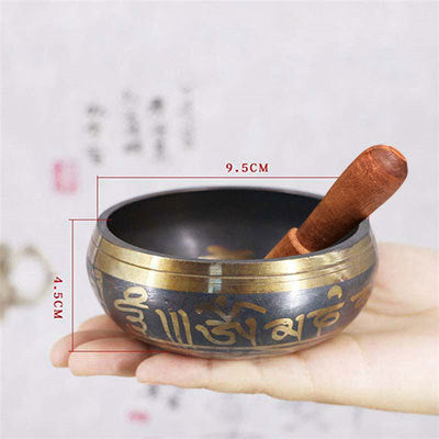 Tibetan Copper Singing Bowl Set – Handcrafted Yoga & Meditation Tool