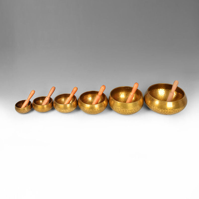 Tibetan Copper Singing Bowl Set – Handcrafted Yoga & Meditation Tool