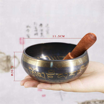 Tibetan Copper Singing Bowl Set – Handcrafted Yoga & Meditation Tool