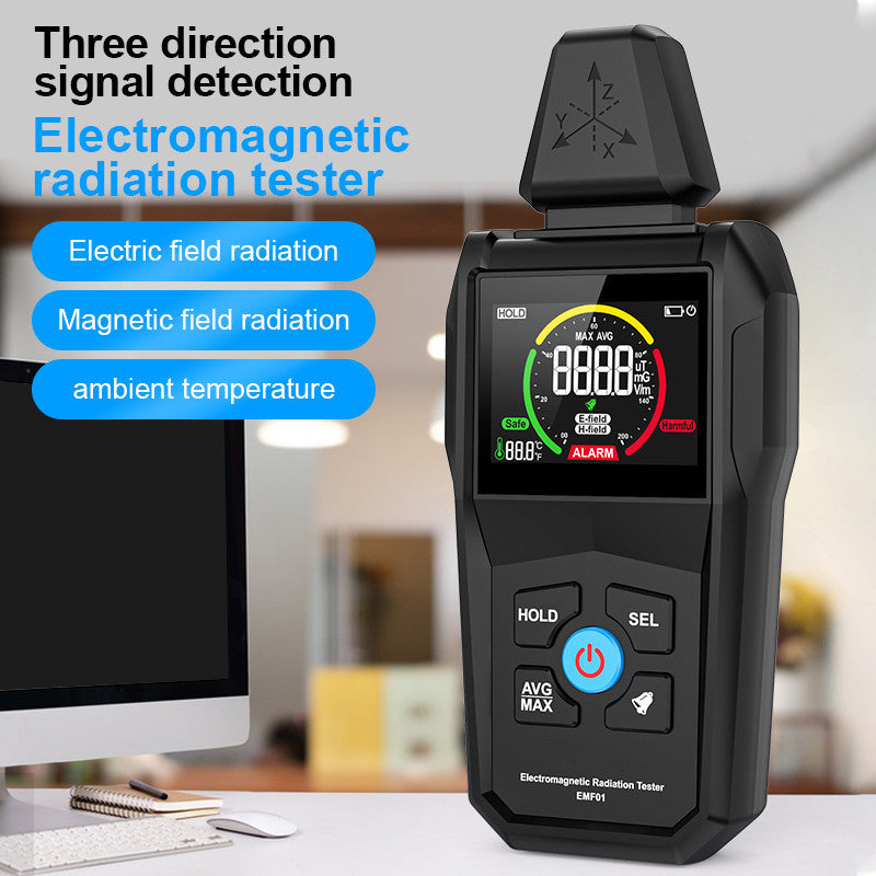 Electromagnetic Radiation Tester – EMF Detector with Temperature Measurement