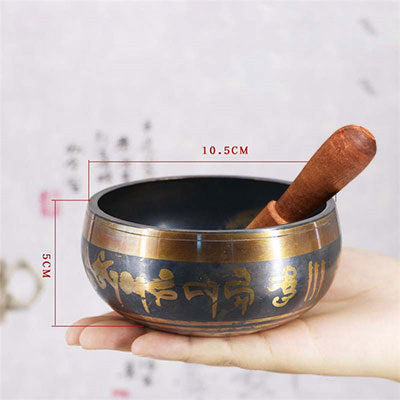 Tibetan Copper Singing Bowl Set – Handcrafted Yoga & Meditation Tool