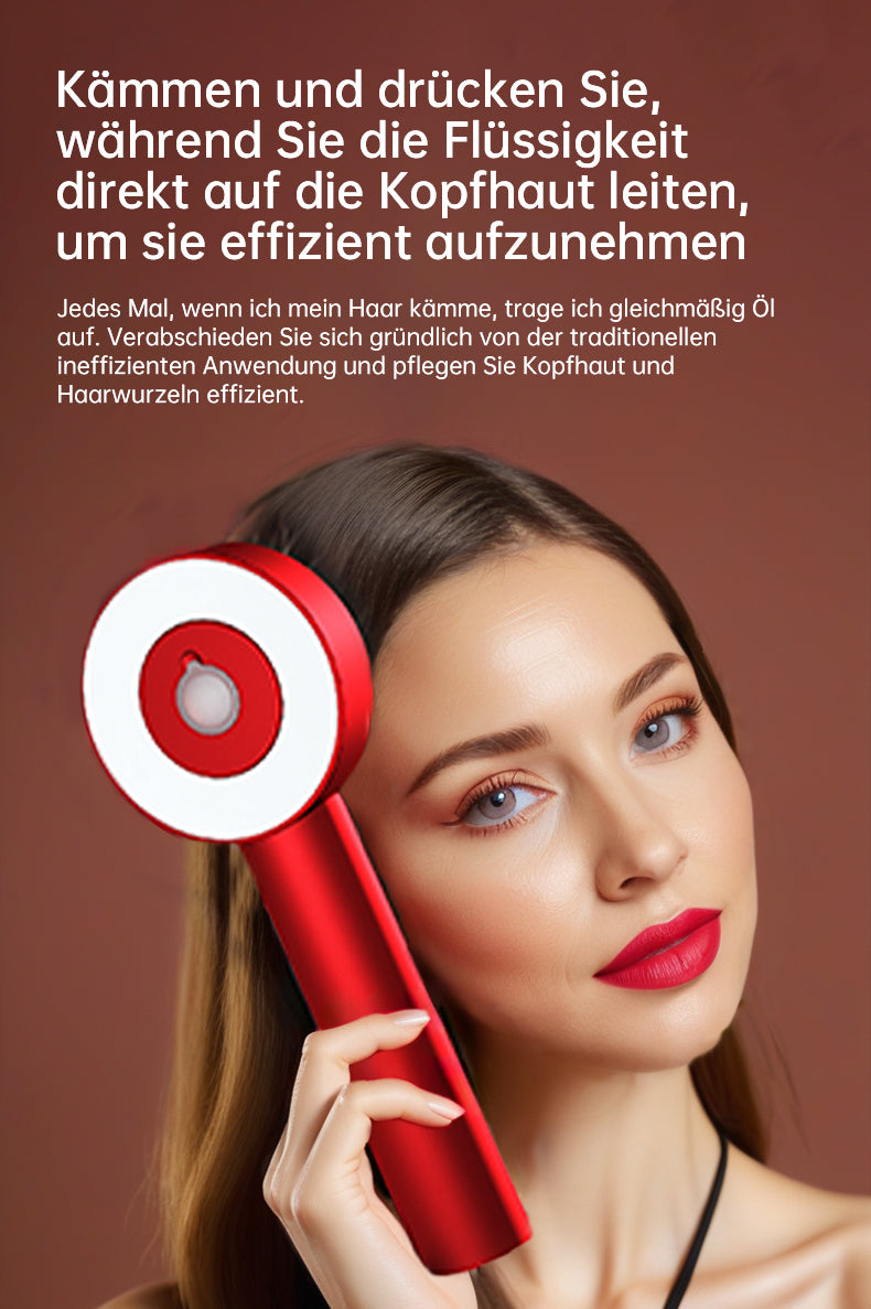 Innovativer Haarwuchskamm mit Rot-, Blau- und Infrarot-Lichttherapie